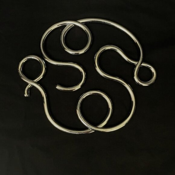 Konstantin Slawinski Chrome Metal Spaghetti Portioner Noodle Trivet Scroll - Picture 1 of 3